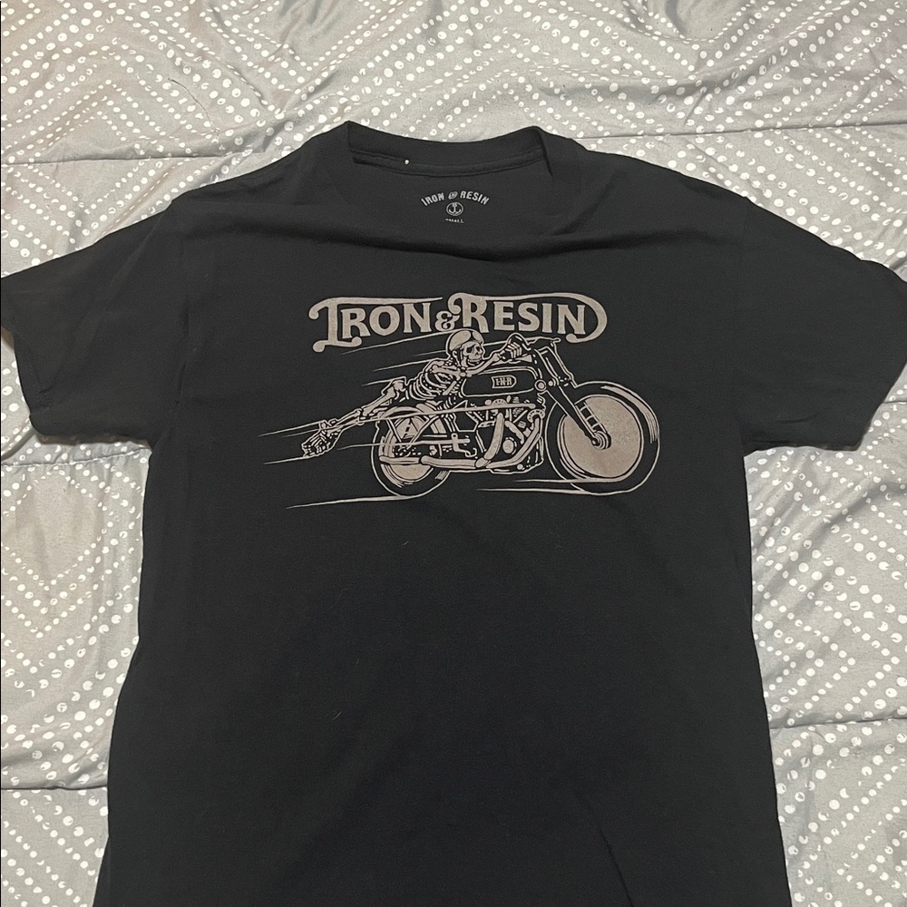 Iron & Resin Black Motorcycle Graphic Tee